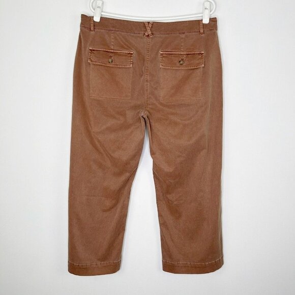 NEW J Jill Wide Leg Crop Pants Women’s Size 14 Brown - Picture 6 of 10